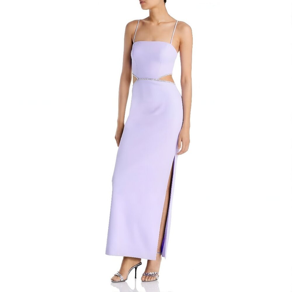 AQUA Side Cutout Gown